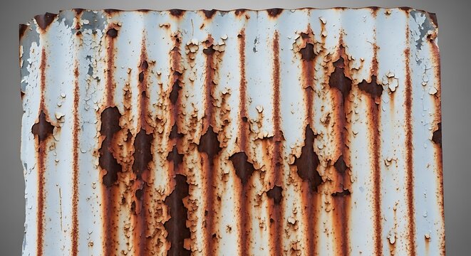Weathered metal texture: A textured surface displaying age and oxidation with rust corrosion and peeling paint