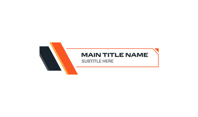 Minimal Clean Name Tag Lower Third Design. Professional Lower Third Layout.