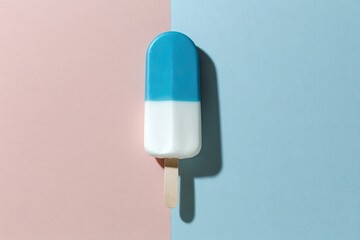 Vibrant popsicle on a pastel background