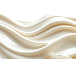 Obraz premium Creamy, flowing, white substance in rippling waves