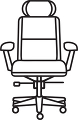 Office Chair icon clean simple outline