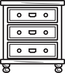 Chest of Drawers furniture icon clean simple outline