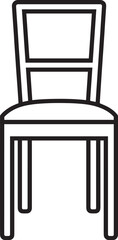 Dining Chair icon clean simple outline