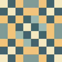 Seamless Abstract Checkerboard Squares Pattern Vector