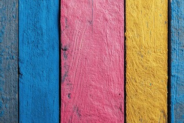 Colorful wooden planks