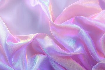 Obraz premium Abstract pastel iridescent fabric folds