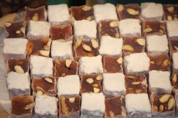 Delicious assortment of traditional sweet treat squares