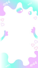 ショート動画配信用の背景　かわいいモンスター