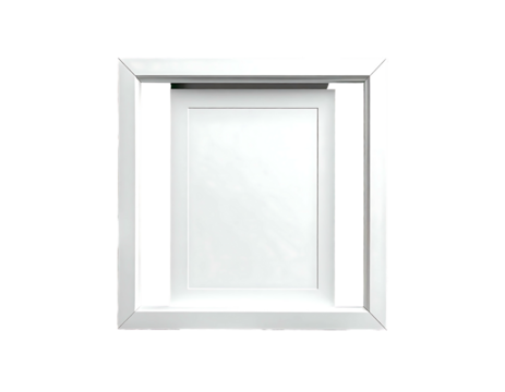 White picture frame, square, simple, empty
