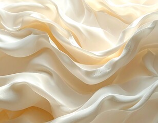 Obraz premium Creamy silk fabric, draped in soft folds (1)