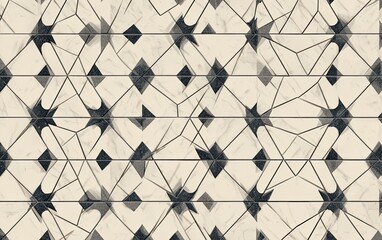 Abstract geometric pattern of light beige and dark gray