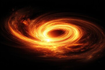 Fiery cosmic vortex in deep space