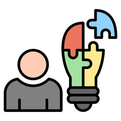 Understaging lineal color icon