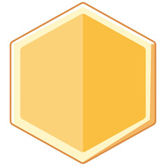 Blank Yellow Hexagon Badge Illustration