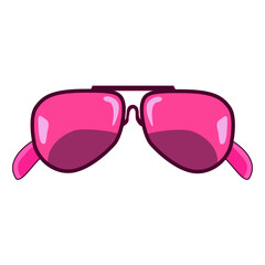 Illustration of Pink Aviator Sunglasses