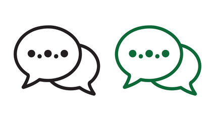 Online Conversation Graphic with Speech Bubbles