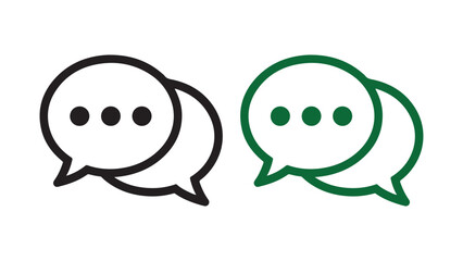 Online Conversation Graphic with Speech Bubbles
