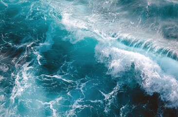 Fototapeta premium Rippling turquoise ocean waves