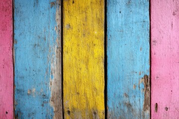 Obraz premium Vibrant painted wooden planks (1)