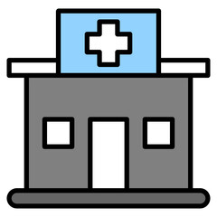 Obraz premium Clinic lineal color icon