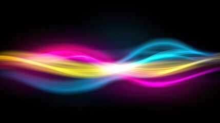 streak. Abstract motion blur with vibrant color streaks, conveying dynamic energy against a dark, softly glowing background. public awareness campaigns.