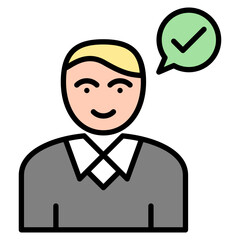 Right lineal color icon