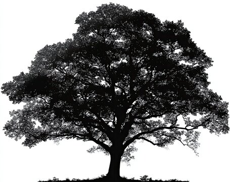 Silhouette of a large tree (3) - Powered by Adobe