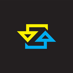 Z Arrow Logo vector template