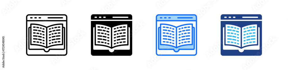 Poster information icon set multiple style collection