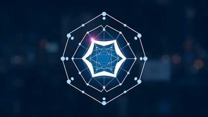 Abstract hexagon pattern symbolizing blockchain