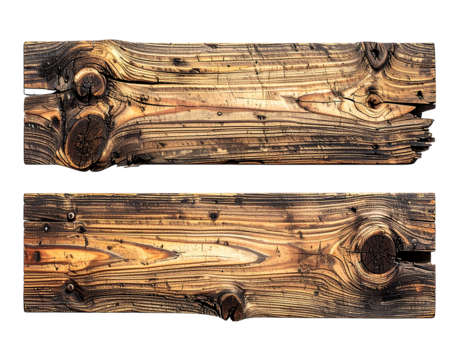 Two weathered wooden planks