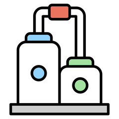 Manufacturing lineal color icon