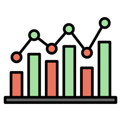 Volatility lineal color icon