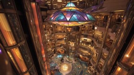Cruise ship interior atrium - Powered by Adobe