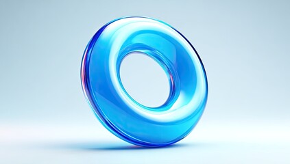 Abstract blue ring on light background