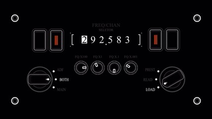 Futuristic Control Panel: Dynamic Frequency Selector Interface