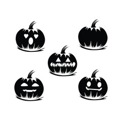 Obraz premium pumpkin icon silhouette