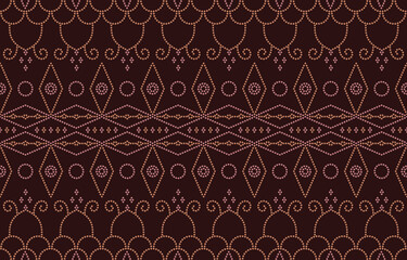 Ethnic Pattern. Ethnic India Bhandhani seamless pattern for embroidery, textile decoration and tile design.