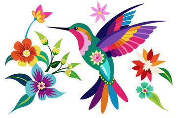 Fototapeta premium bird on flower