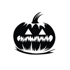 Halloween pumpkin icon silhouette