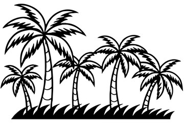 tropical palm trees