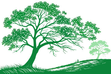 green tree vector illustration