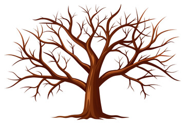 vector leafless tree silhouette