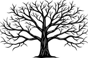 Obraz premium tree silhouette vector