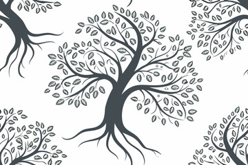 Obraz premium vector tree silhouette