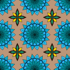 seamless background with flowers