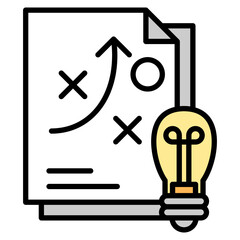 Planning lineal color icon