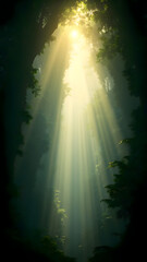 Obraz premium Mystic Aurora over Forest Landscape 1 