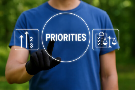 Healthcare priority organizing. Medicine Pharmacy Priorities Establishing concept