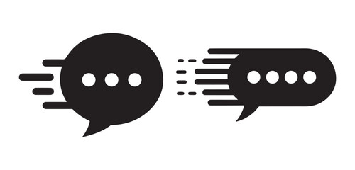 Quick Messaging Speech Bubble Sign for Online Conversation